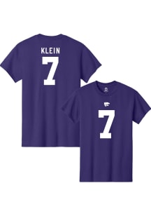 Collin Klein K-State Wildcats Purple Name and Number Short Sleeve Player T Shirt