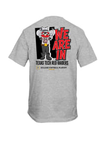 Texas Tech Red Raiders Grey 2025 CFP Bound Mascot Short Sleeve T Shirt
