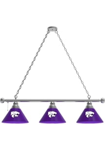 K-State Wildcats 3 Shade Silver Billiard Lamp