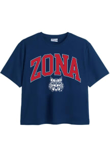 Where I’m From Arizona Wildcats Womens Navy Blue Zona Short Sleeve T-Shirt