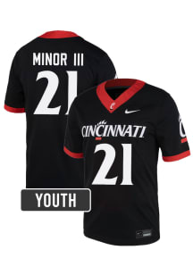 James Minor III Cincinnati Bearcats Youth Black Nike NIL Name And Number Football Jersey