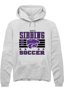 Maddie Sibbing K-State Wildcats Mens White NIL Striped Player Hood