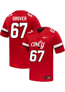 Luke Grover  Nike Cincinnati Bearcats Red NIL Name And Number Football Jersey