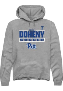 Sofia Doheny Pitt Panthers Mens Graphite NIL Stacked Box Player Hood