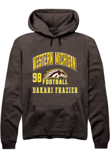 Dakari Frazier Western Michigan Broncos Mens Brown Football NIL Arch Logo Player Hood