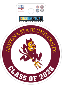 Arizona State Sun Devils Class of 2028 Durable Stickers - Red