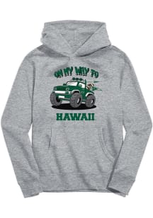 Vive La Fete Hawaii Warriors Toddler Grey On My Way Long Sleeve Hooded Sweatshirt