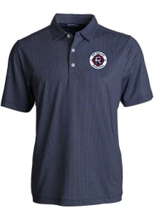 Cutter and Buck New England Revolution Navy Blue Pike Symmetry Big and Tall Polo