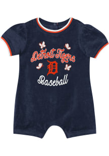 Detroit Tigers Baby Navy Blue Wind Up Short Sleeve One Piece