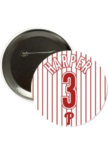 Philadelphia Phillies 3" Player Button - Red