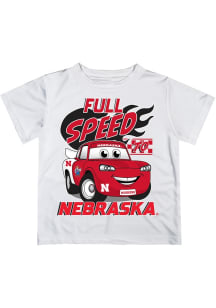 Vive La Fete Nebraska Cornhuskers Toddler White Full Speed Short Sleeve T-Shirt