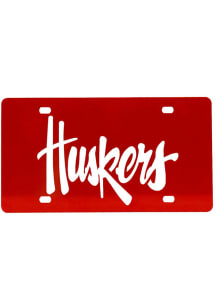 Nebraska Cornhuskers Cardinal Metal Car Accessory License Plate
