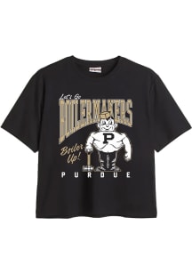 Where I’m From Purdue Boilermakers Womens Black Let's Go Boilermakers Short Sleeve T-Shirt