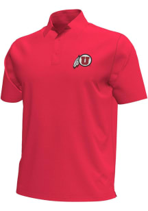 Under Armour Utah Utes Mens Red Aura Short Sleeve Polo