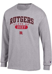 Champion Rutgers Scarlet Knights Grey Class of 2027 Jersey Long Sleeve T Shirt