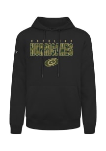 Levelwear Carolina Hurricanes Mens Black Podium Protect Long Sleeve Hoodie