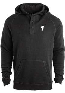 Dunbrooke Philadelphia Phillies Mens Black Retro Logo Long Sleeve Lightweight Hoodie
