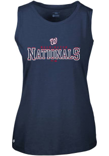 Levelwear Washington Nationals Womens Navy Blue Macy Journey Tank Top