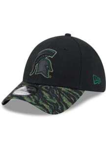 New Era Michigan State Spartans Mens Black DL Tiger Stripe 39THIRTY Flex Hat