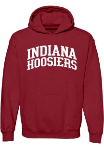 Indiana Hoosiers Mens Crimson Front Back Print Long Sleeve Hoodie
