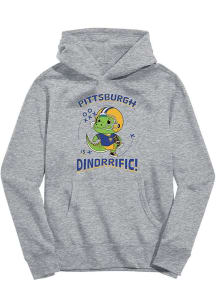 Vive La Fete Pitt Panthers Youth Grey Dino-Riffic Long Sleeve Hoodie