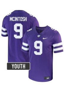 Donovan McIntosh K-State Wildcats Youth Purple Nike NIL Name And Number Football Jersey