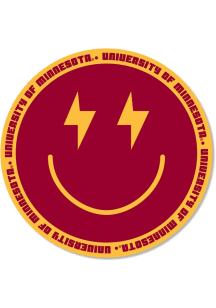 Minnesota Golden Gophers Smiley Face Stickers - Red