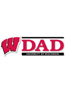 Wisconsin Badgers 6x2 Dad Auto Decal - Red