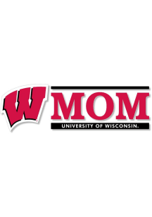 Wisconsin Badgers 6x2 Mom Auto Decal - Red