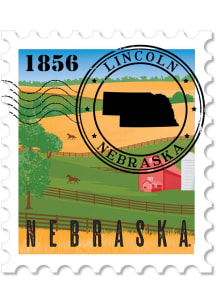 Lincoln Postage Stickers - Green