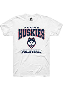 Summit Sportswear UConn Huskies White Volleyball Short Sleeve T Shirt