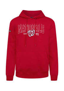 Levelwear Washington Nationals Mens Red Podium Textbook Long Sleeve Hoodie