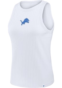 Detroit Lions Womens White Short Pass Tank Top