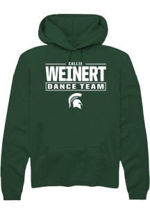 Callie Weinert Michigan State Spartans Mens Green NIL Stacked Box Player Hood