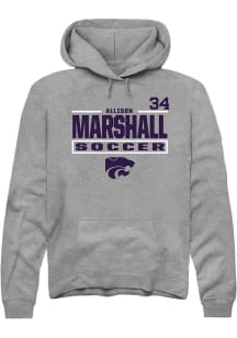 Allison Marshall K-State Wildcats Mens Graphite NIL Stacked Box Player Hood