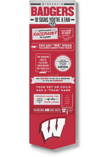 Wisconsin Badgers Wall Art Sign - Red