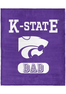 K-State Wildcats Dad Silk Touch Fleece Blanket - Purple
