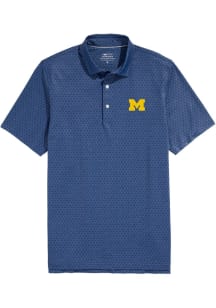 Vineyard Vines Michigan Wolverines Mens Blue Palmero Short Sleeve Fashion Polo