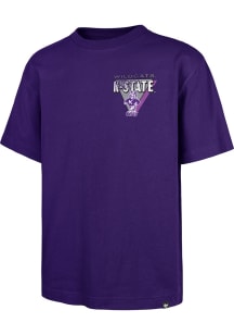 47 K-State Wildcats Purple Under Bar Football Foundation Short Sleeve Fashion T Shirt
