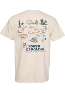 Chapel Hill Ivory Map Short Sleeve Fashion T Shirt