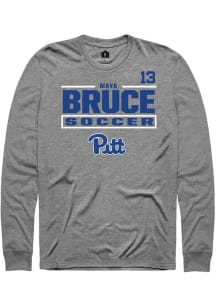 Maya Bruce Pitt Panthers Graphite NIL Stacked Box Long Sleeve Player T Shirt