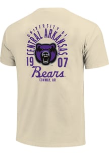 Central Arkansas Bears Ivory Mascot Overlay Short Sleeve T Shirt