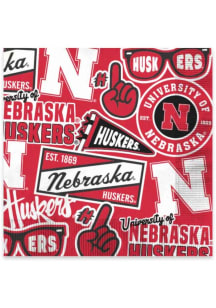 Nebraska Cornhuskers 6.5" 25 pk Square Napkins