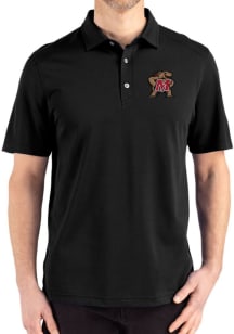 Cutter and Buck Maryland Terrapins Black Advantage Refresh Pique Big and Tall Polo