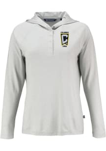 Cutter and Buck Columbus Crew Womens Grey Coastline Eco Hooded Sweatshirt
