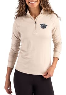 Cutter and Buck Cincinnati Bearcats Womens Oatmeal Vault Coastline Qtr Zip