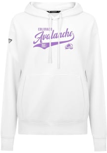 Levelwear Colorado Avalanche Womens White Adorn Glide Hooded Sweatshirt