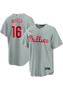Brandon Marsh Philadelphia Phillies Mens Replica Road Jersey - Grey