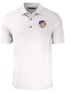 Cutter and Buck FC Cincinnati Mens White Forge Recycled Short Sleeve Polo