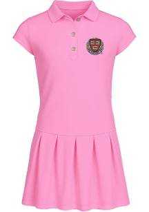 Harvard Crimson Toddler Girls Pink Caroline Short Sleeve Dress